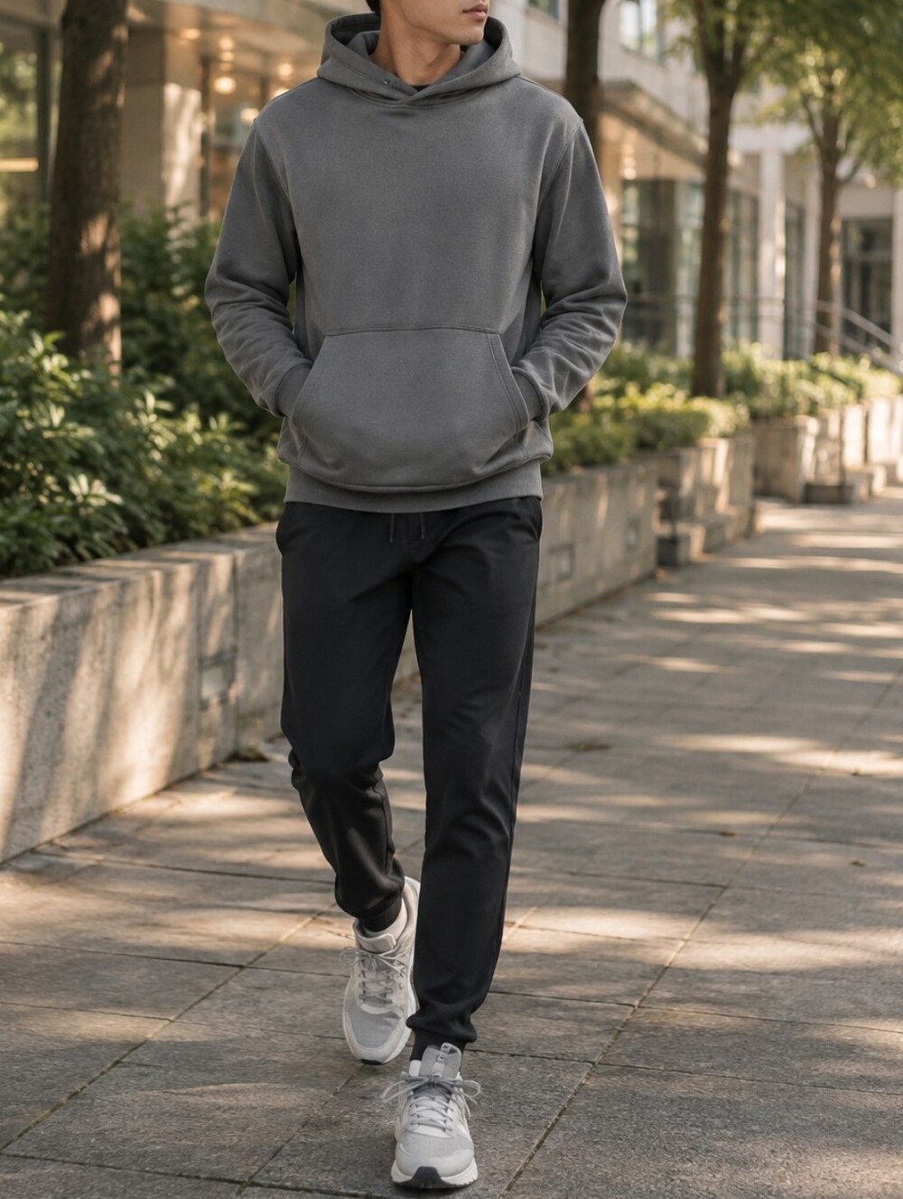 Lululemon Athletica Men’s Gray Hooded Pullover Hoodie Kangaroo Pocket Casual